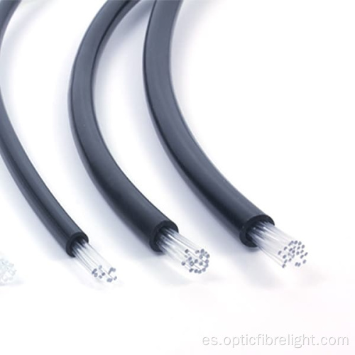 Cable de fibra óptica pmma con chaqueta